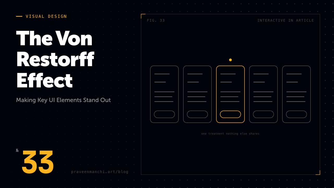 The Von Restorff Effect: Making Key UI Elements Stand Out